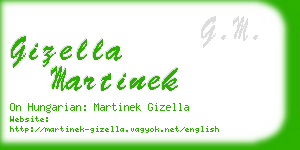 gizella martinek business card